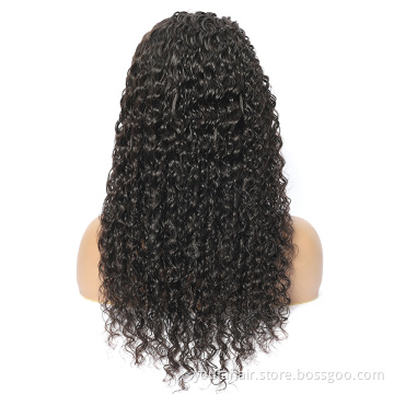 High Density Hot Sale Wet And Wavy Human Hair Wigs Unprocessed 4X4 Water Wave Wig HD Transparent Swiss Lace Closure Wigs